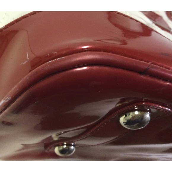 Loungefly Hello Kitty Quilted Faux Patent Leather Dome Satchel - Picture 13 of 15